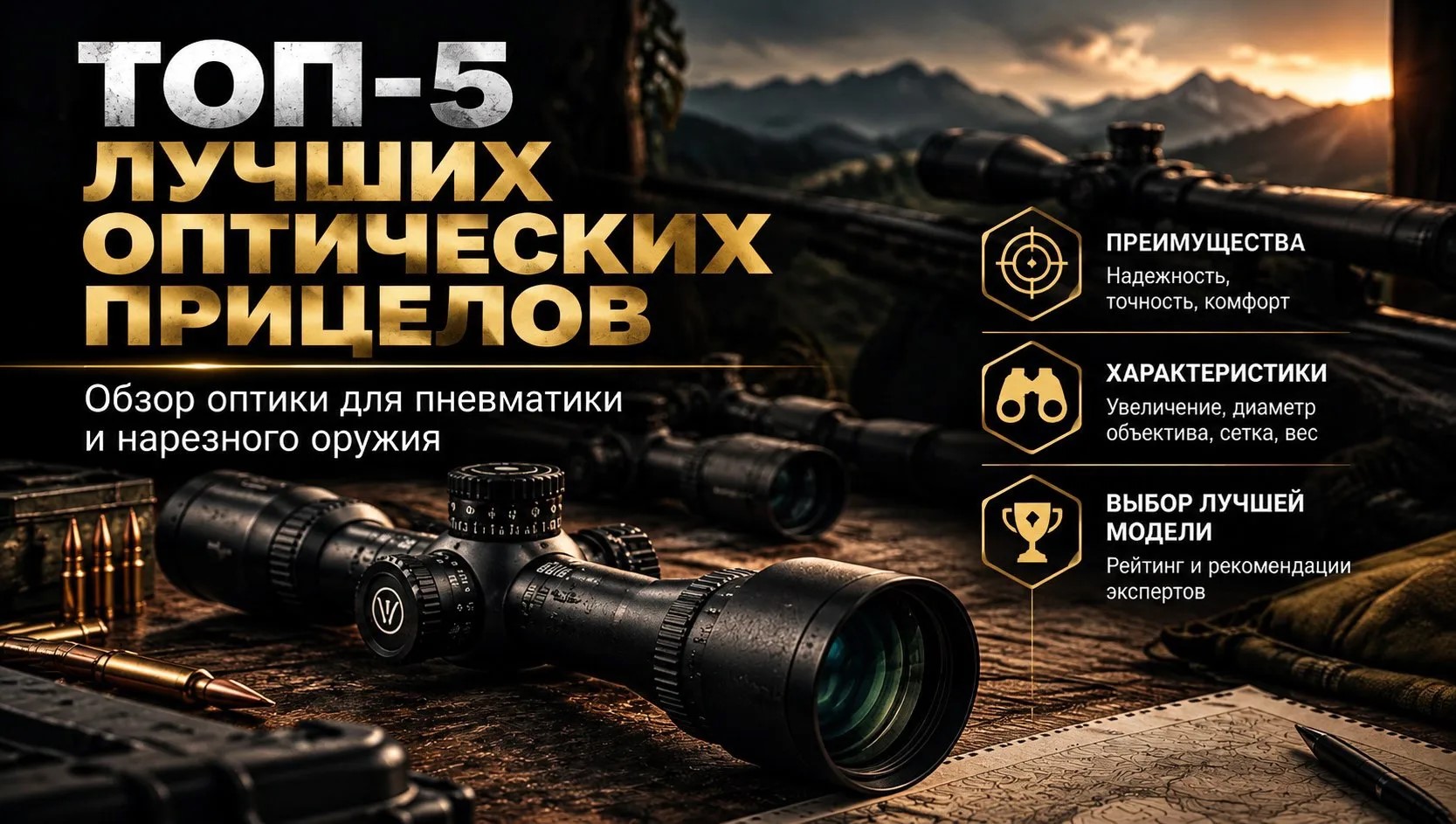 Какую оптику выбрать: топ‑5 прицелов для пневматики и нарезного оружи