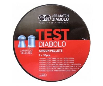 Пульки 5,5мм JSB Diabolo Exact Test 210шт